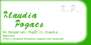 klaudia pogacs business card